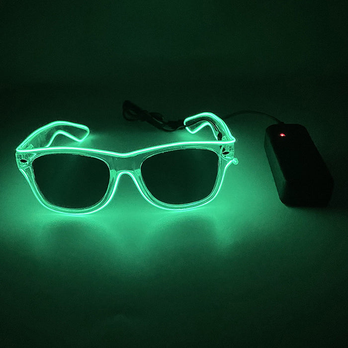 Transparent frame, black lens
