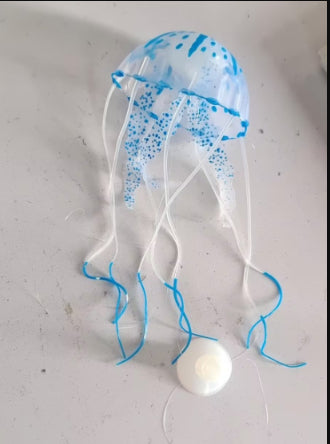 Close-up detail of a single silicone jellyfish figure