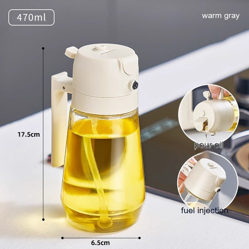 Beige 2-in-1 olive oil sprayer