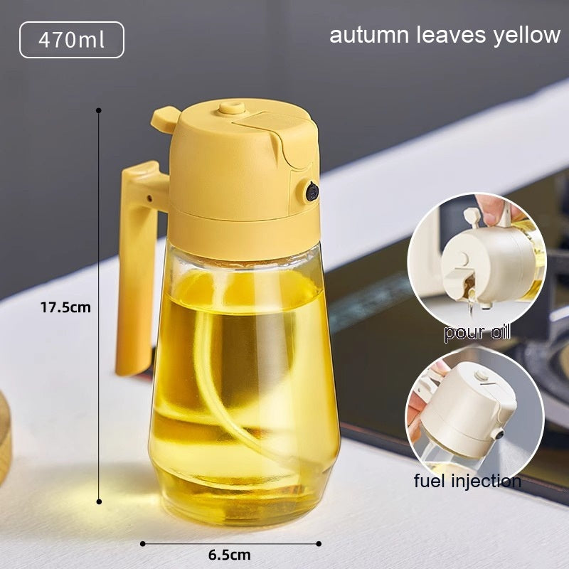 Yellow 2-in-1 olive oil sprayer