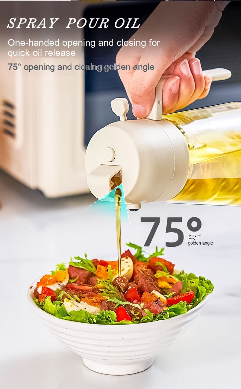 One-handed 75 degree pour lock in action