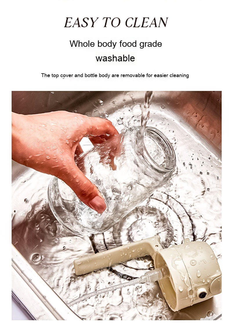 Washing the bottle and cap under running water